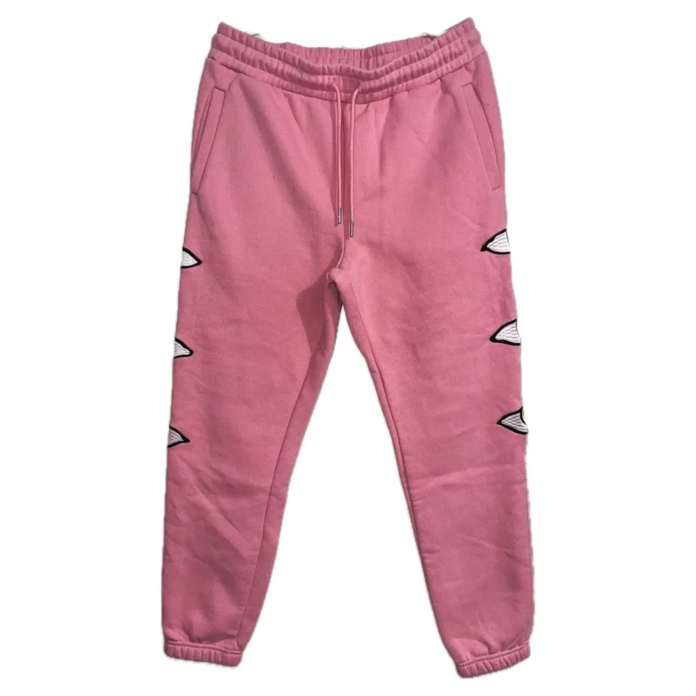 Forever 21 Mens Pink Embroidered Sweatpants, Size L - Picture 6 of 13